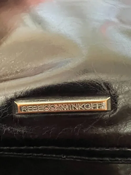 Rebecca Minkoff Vanity Saddle Crossbody Black Leather and Tassle Bag Boho Y2K - Picture 5 of 10